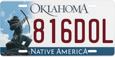 OK license plate 816DOL