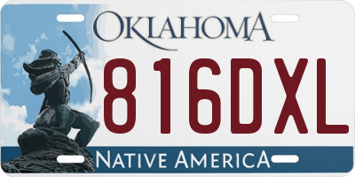 OK license plate 816DXL