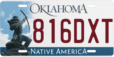 OK license plate 816DXT