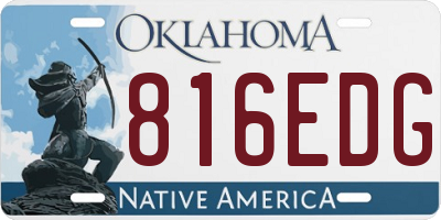 OK license plate 816EDG