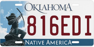 OK license plate 816EDI