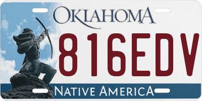 OK license plate 816EDV