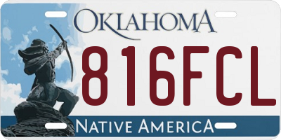 OK license plate 816FCL