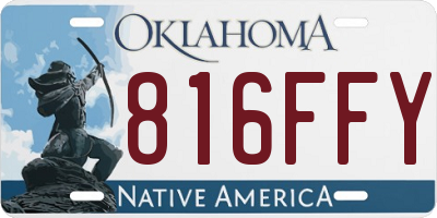 OK license plate 816FFY