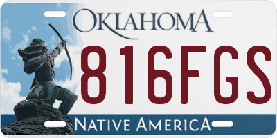 OK license plate 816FGS