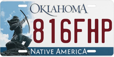 OK license plate 816FHP