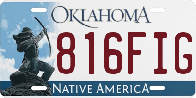 OK license plate 816FIG