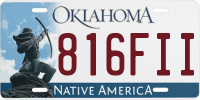 OK license plate 816FII