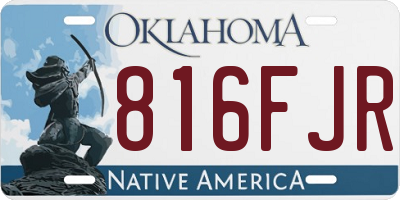 OK license plate 816FJR