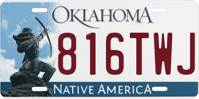 OK license plate 816TWJ