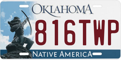 OK license plate 816TWP