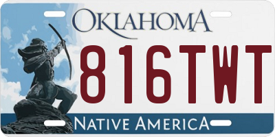 OK license plate 816TWT