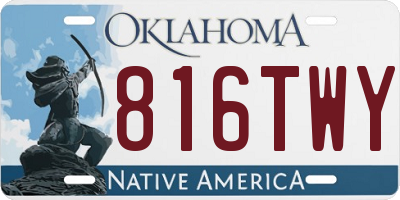 OK license plate 816TWY