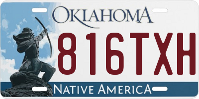 OK license plate 816TXH