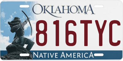 OK license plate 816TYC