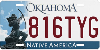OK license plate 816TYG