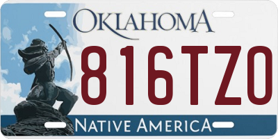OK license plate 816TZO