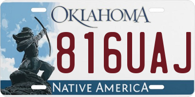 OK license plate 816UAJ