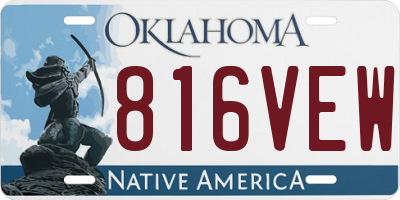 OK license plate 816VEW