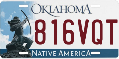 OK license plate 816VQT