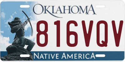 OK license plate 816VQV
