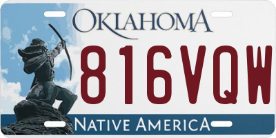 OK license plate 816VQW