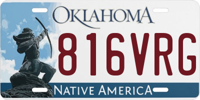 OK license plate 816VRG