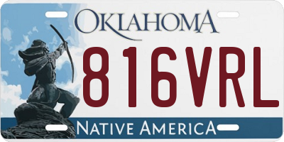 OK license plate 816VRL