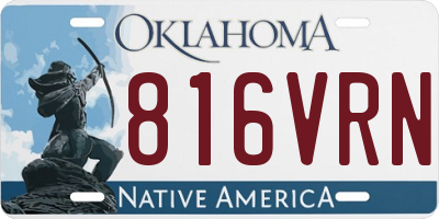 OK license plate 816VRN