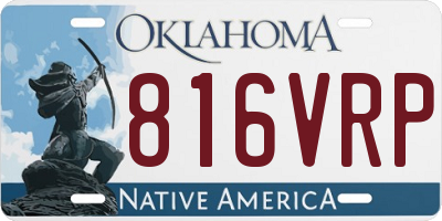 OK license plate 816VRP