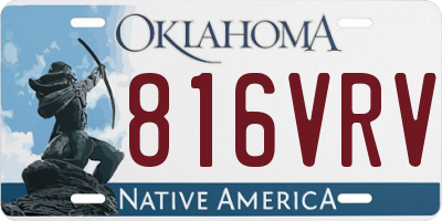 OK license plate 816VRV