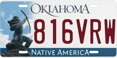 OK license plate 816VRW