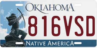 OK license plate 816VSD
