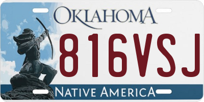 OK license plate 816VSJ