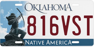 OK license plate 816VST