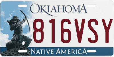 OK license plate 816VSY