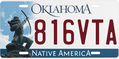 OK license plate 816VTA
