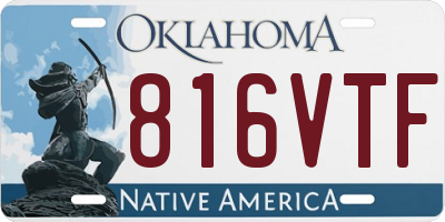 OK license plate 816VTF
