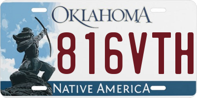 OK license plate 816VTH