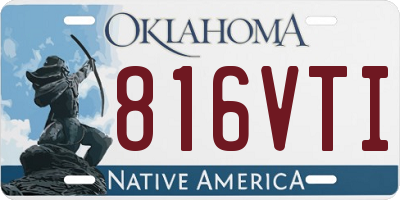 OK license plate 816VTI