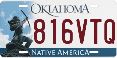 OK license plate 816VTQ