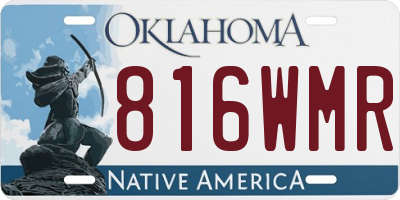 OK license plate 816WMR