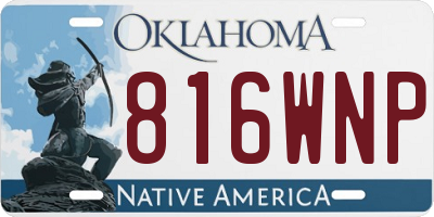 OK license plate 816WNP