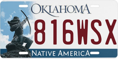 OK license plate 816WSX