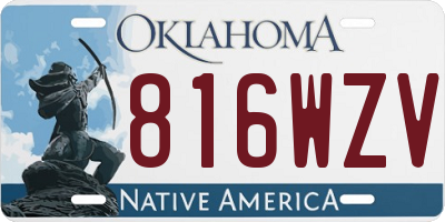 OK license plate 816WZV