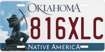 OK license plate 816XLC