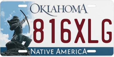 OK license plate 816XLG