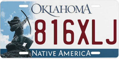 OK license plate 816XLJ