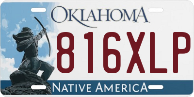 OK license plate 816XLP