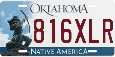 OK license plate 816XLR